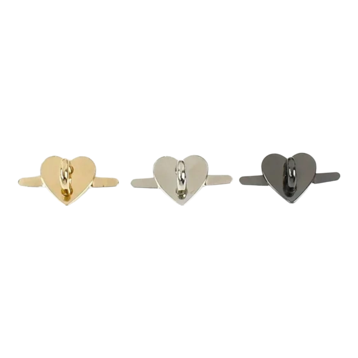 זוג טבעות בצורת לב לתיקים בצבעים שונים