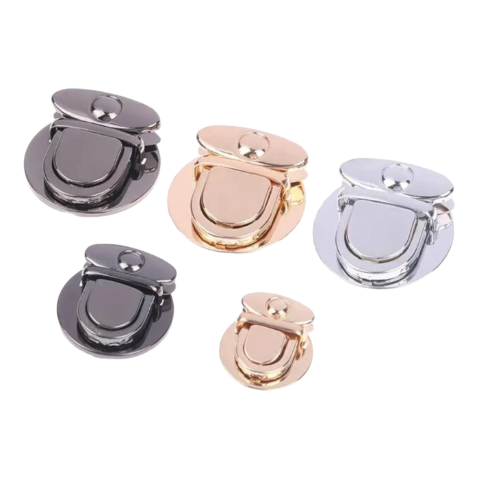 אבזם מתכת עגול לתיקים במגוון צבעים