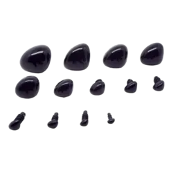 אף לבובות עם סוגר בטיחות בגדלים שונים (5 י"ח באריזה)