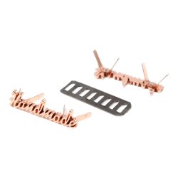 תגית מתכת Handmade צבע זהב אדום