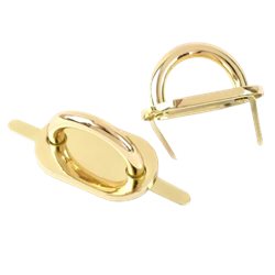 זוג טבעות לתיקים בצורת חצי עיגול בצבעים שונים