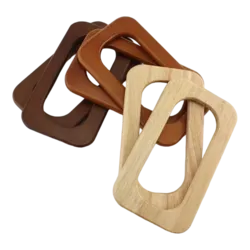 זוג ידיות מלבניות מעץ