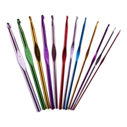 סט מסרגות מתכת 12 יח