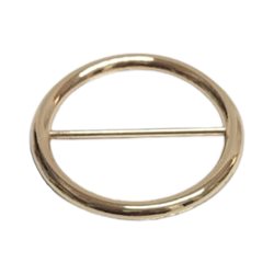 אבזם מתכת עגול גדול לתיק/חגורה בצבע זהב