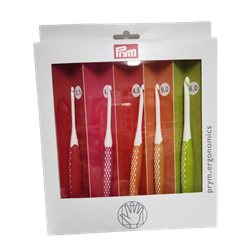 סט 5 מסרגות קרושה ארגונומיות מבית פרים (PRYM) - מידות 3.5-6 מ"מ